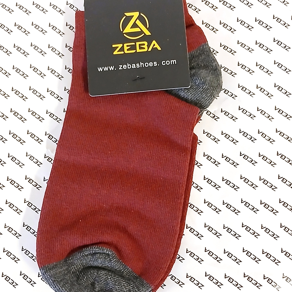 Women's Red and Gray Ankle Socks